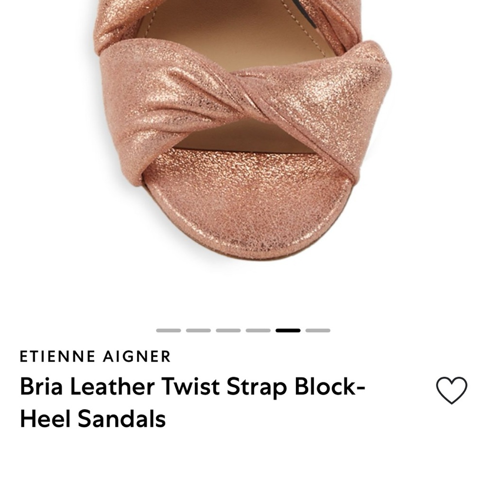 ETIENNE AIGNER Bria Leather Twist Strap Block-Heel Sandals - Picture 8 of 8
